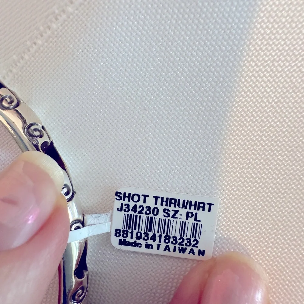 Brighton NWT Silver”Shot Through The Heart” Bangle Bracelet - Picture 5 of 6